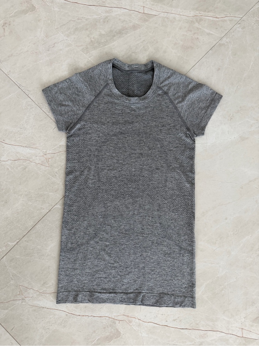 Lululemon 4 Short Sleeve Heather Gray Tee